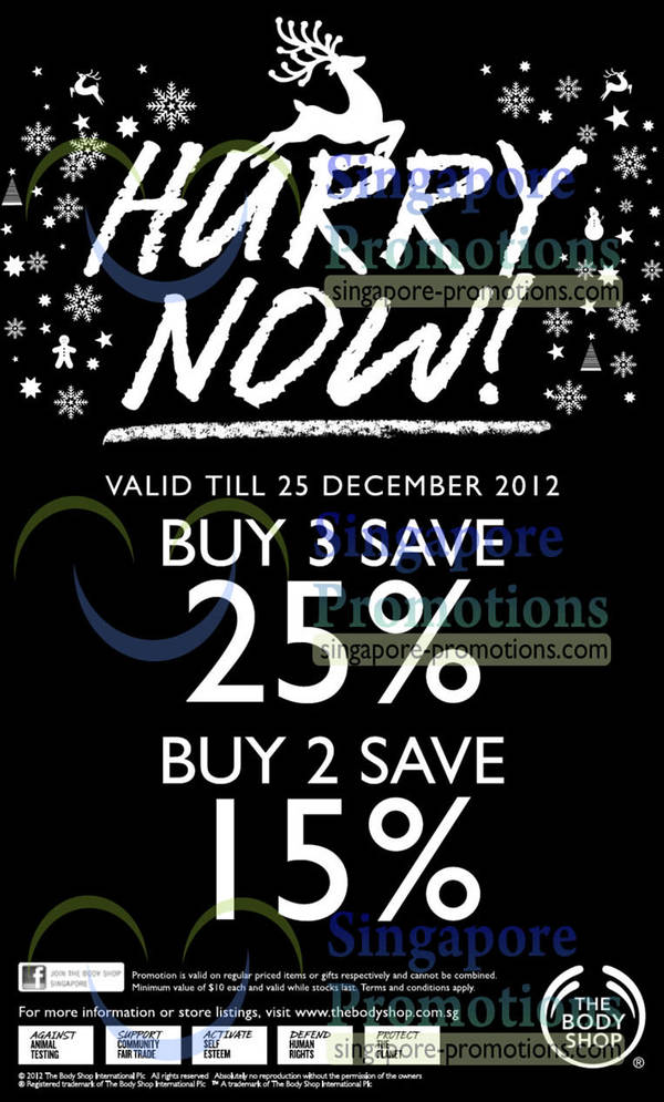 Featured image for (EXPIRED) The Body Shop Up To 25% Off Promotion 13 – 25 Dec 2012