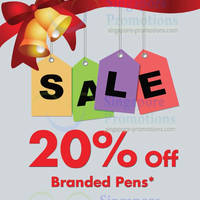 Featured image for (EXPIRED) Times Bookstores 20% Off Branded Pens Promotion @ Islandwide 1 – 31 Dec 2012