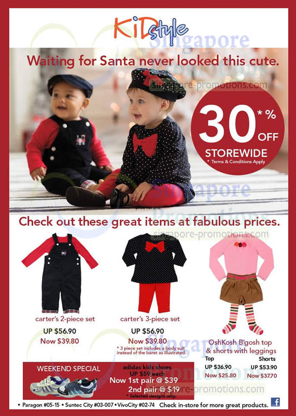 Featured image for (EXPIRED) Kidstyle Up To 30% Off Storewide Off @ Islandwide 7 Dec 2012