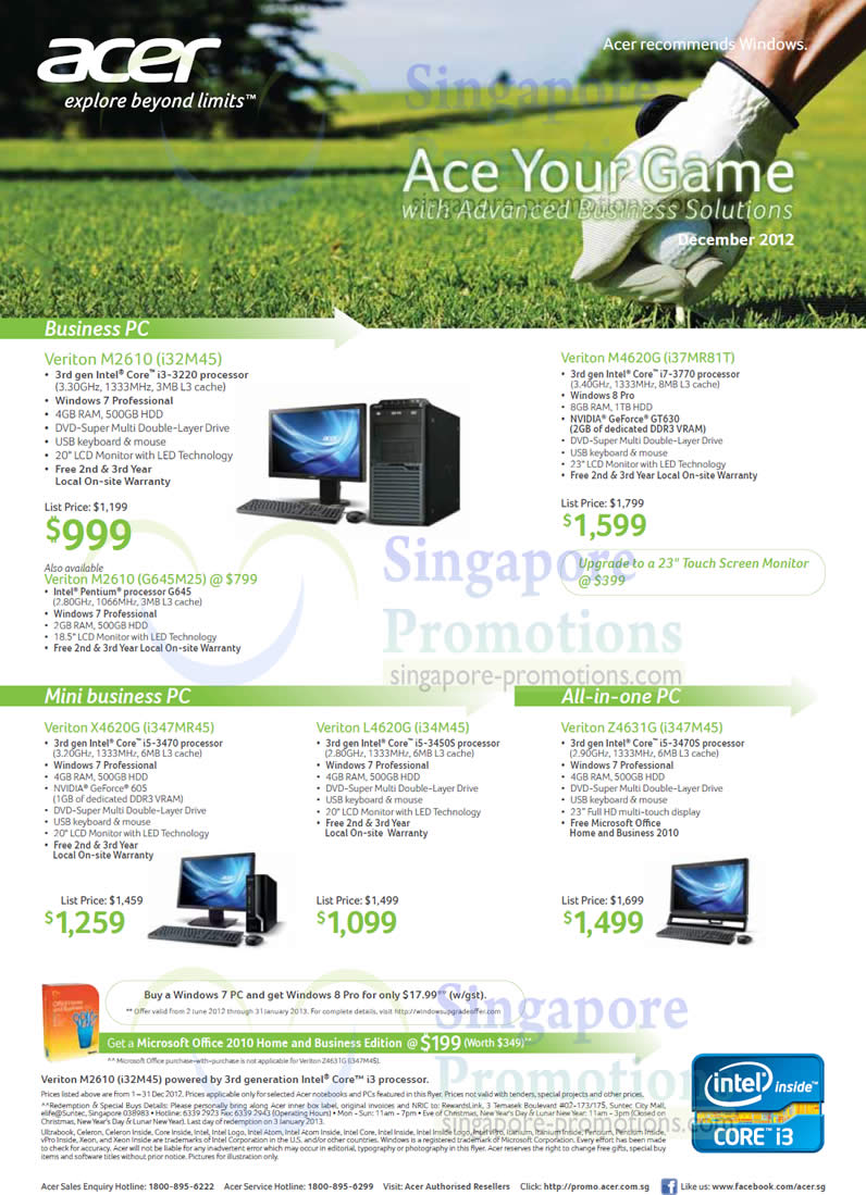 Featured image for Acer Business Notebooks & Desktop PC Offers 1 - 31 Dec 2012