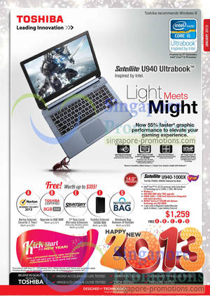 Featured image for (EXPIRED) Toshiba Notebooks, AIO Desktop PCs, Tablets & Netbooks Promotion Price List 1 – 15 Jan 2013