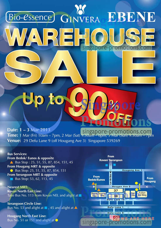 Bio-Essence, Ginvera, Ebene Warehouse Sale 28 Feb 2013