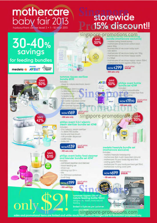 Bundle Sets, Medela Swing Breastfeeding, Tommee Tippee Sterilizer, Philips Avent Electric Steam, Medela Freestyle