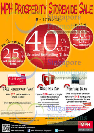 Featured image for (EXPIRED) MPH Bookstores Storewide Sale Up To 40% Off 8 – 17 Feb 2013