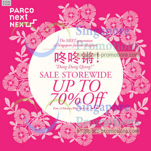 Featured image for (EXPIRED) Parco Next Next Sale Up To 70% Off 13 Feb 2013