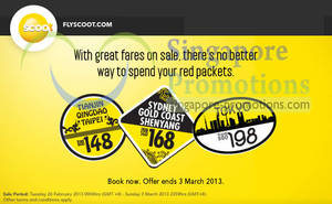 Featured image for (EXPIRED) Scoot Airlines Air Fares Sale 26 Feb – 3 Mar 2013