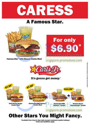 Featured image for Carl’s Jr New $6.90 Famous Star Caress Combo Meals 5 Mar 2013