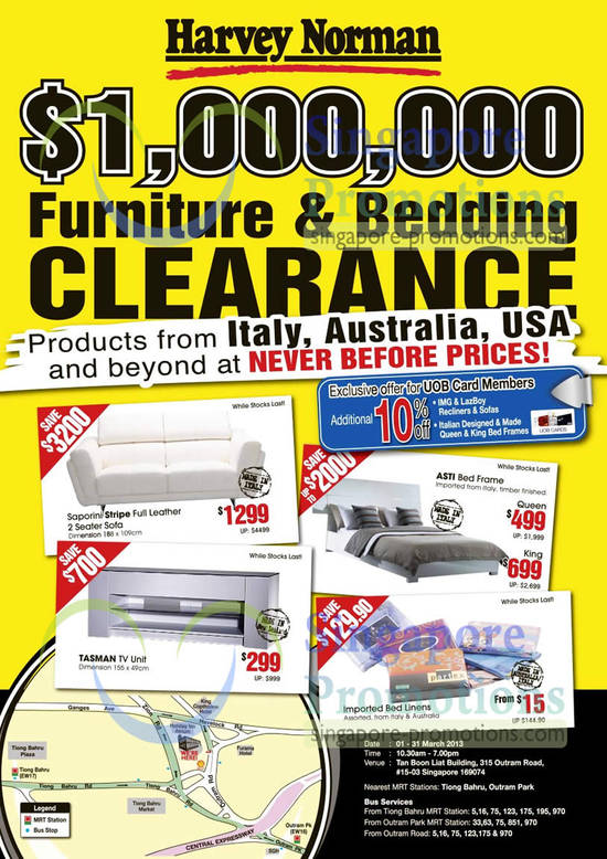 Clearance Sale Venue, Date, Time, Hot Deals, UOB