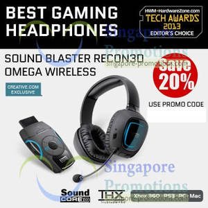 Featured image for (EXPIRED) Creative Store 20% Off Sound Blaster Recon3D Omega Wireless Coupon Code 20 – 31 Mar 2013