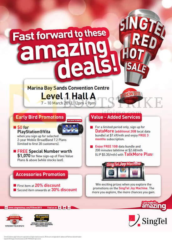 Early Bird Promotions, Free Playstation Vita, Free Special Number, Accessories Discount, Joy Machine