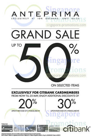 Featured image for (EXPIRED) Anteprima Up To 50% Off Grand Sale @ ION Orchard 11 May 2013