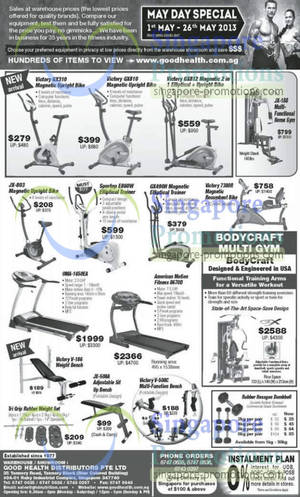 Featured image for Good Health Distributors Gym Equipment Offers 1 May 2013