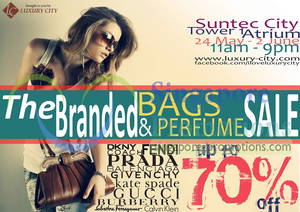 Featured image for (EXPIRED) Luxury City Branded Handbags & Perfumes Sale @ Suntec City 24 May – 2 Jun 2013