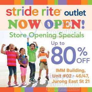 Featured image for (EXPIRED) Stride Rite Up To 80% Off @ All Outlets 23 May 2013