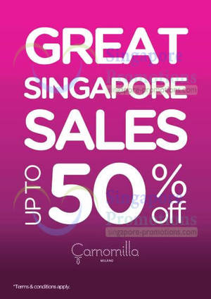 Featured image for (EXPIRED) Camomilla Milano Up To 50% Off Selected Items @ VivoCity 3 Jun 2013