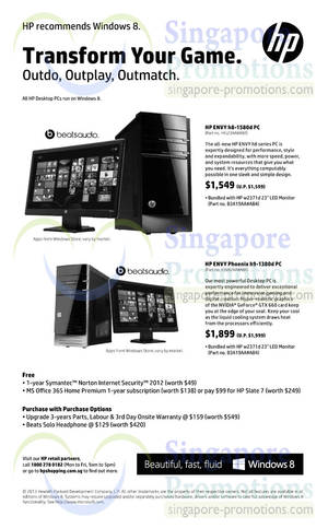 Featured image for HP Envy Desktop PC Offers & Free Gifts 12 Jun 2013