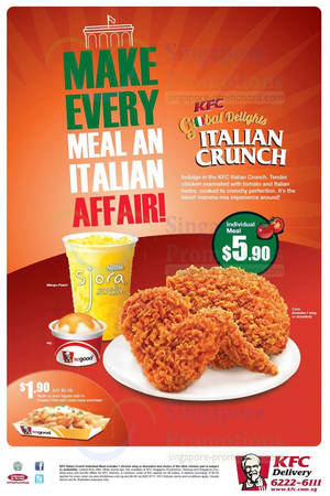 Featured image for KFC NEW Italian Crunch Chicken 19 Jun 2013