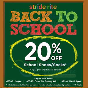 Featured image for (EXPIRED) Stride Rite 20% Off Two Pairs of Shoes/Socks Back To School Promo 14 Jun 2013