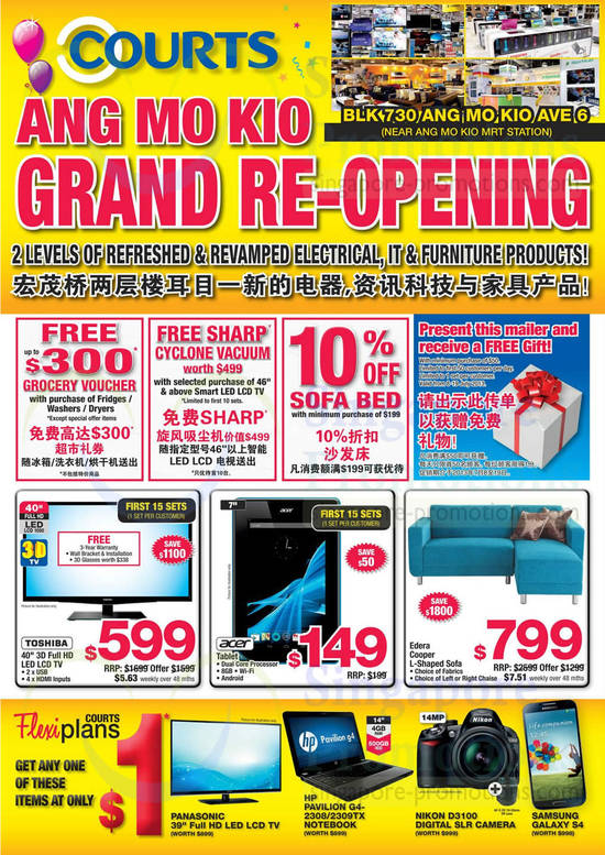Ang Mo Kio Grand Re Opening, Flexi Plans One Dollar Deals