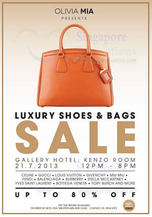 Featured image for (EXPIRED) Brandsfever Handbags Sale Up To 80% Off @ Gallery Hotel 21 Jul 2013