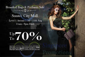 Featured image for (EXPIRED) Luxury City Branded Handbags & Perfumes Sale Up To 70% Off @ Suntec City 5 – 11 Aug 2013