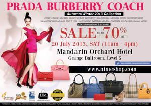 Featured image for (EXPIRED) Nimeshop Branded Handbags Sale Up To 70% Off @ Mandarin Orchard Hotel 20 Jul 2013