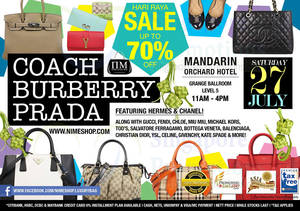 Featured image for (EXPIRED) Nimeshop Branded Handbags Sale Up To 70% Off @ Mandarin Orchard Hotel 27 Jul 2013