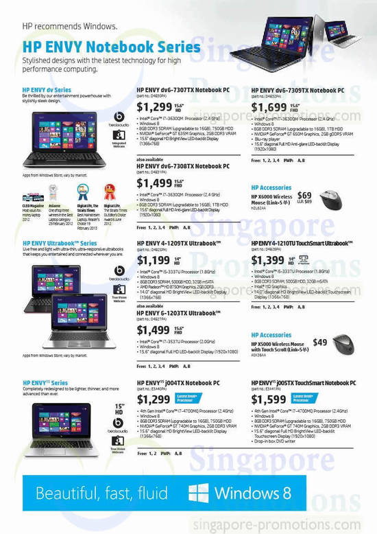 Notebooks HP dv6-7308TX, 4-1209TX, 6-1203TX, j004TX, dv6-7309TX, 4-1210TU