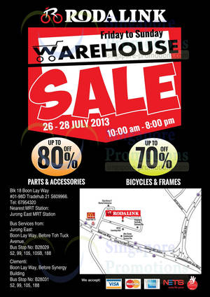 Featured image for (EXPIRED) Rodalink Warehouse SALE Up To 80% Off @ Tradehub 21 26 – 28 Jul 2013