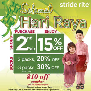 Featured image for (EXPIRED) Stride Rite Up To 30% Off Promotion 12 Jul – 18 Aug 2013