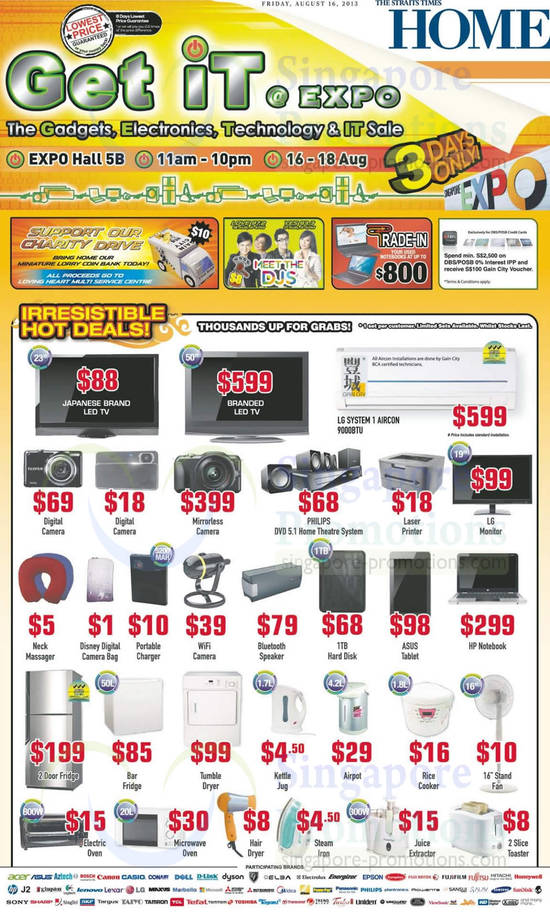 16 Aug Hot Deals TVs, Digital Cameras, Fridges, Printers, Speakers, Air Conditioner