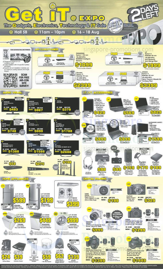 17 Aug Air Conditioners, TVs, Notebooks, Fridges, Washers, Digital Cameras