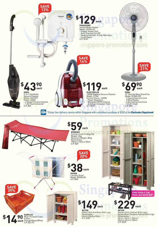 Appliances, Vacuum Cleaners, Water Heater, Furniture, Laundry Dryer, Sona SVC7071 Handheld Vacuum Cleaner