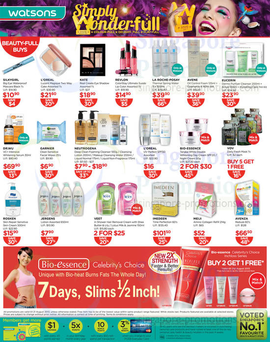 Beauty Full Buys, Bio-Essence Celebritys Choice Buy 2 Get 1 Free, Reduze, Meiji, Imedeen