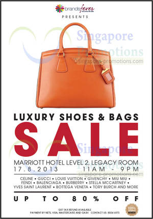 Featured image for (EXPIRED) Brandsfever Handbags Sale Up To 80% Off @ Mariott Hotel 17 Aug 2013