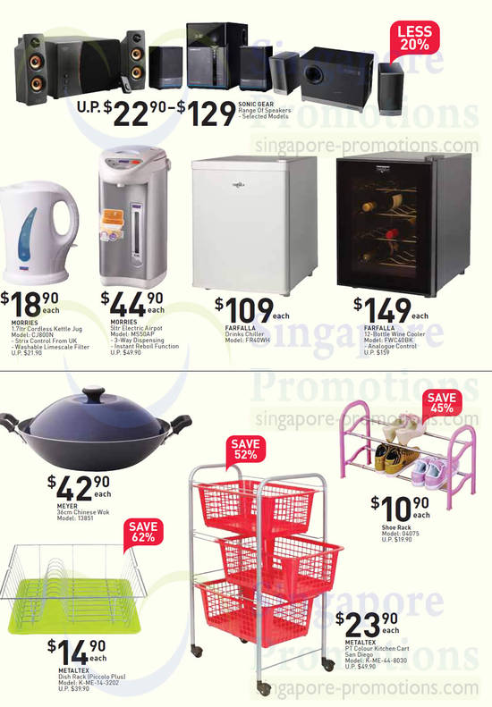 Electronics, Home Basics, Morries Airpot, Farfalla Chiller, Meyer Wok