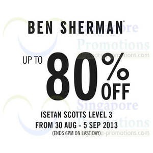 Featured image for (EXPIRED) Isetan Ben Sherman Clearance SALE Up To 80% Off @ Isetan Scotts 30 Aug – 5 Sep 2013