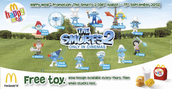 McDonalds Smurfs 15 Aug 2013