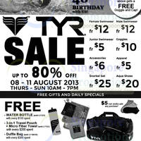 Featured image for (EXPIRED) TYR Sportswear Sale @ Kewalram House 8 – 11 Aug 2013