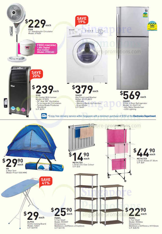 Appliances, Fridges, Washer, Outdoor, Shelves