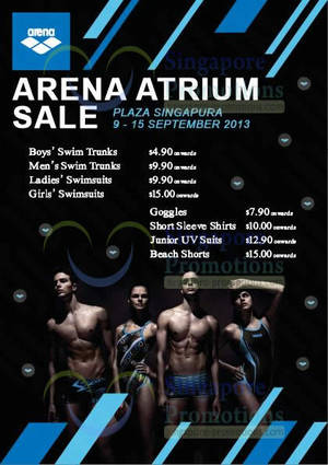 Featured image for (EXPIRED) Arena Atrium Swim Products SALE @ Plaza Singapura 9 – 15 Sep 2013