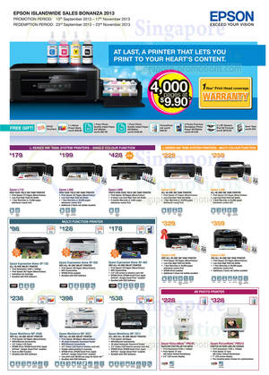 Featured image for (EXPIRED) Epson Printers, Scanners, Labellers & Projectors Offers 13 Sep – 17 Nov 2013