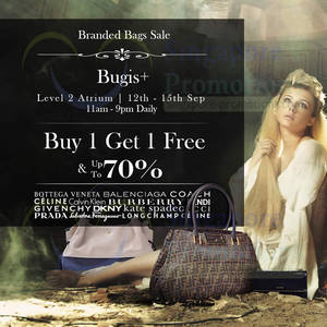 Featured image for (EXPIRED) Luxury City Branded Handbags Sale Up To 70% Off @ Bugis+ 12 – 15 Sep 2013