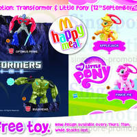 Featured image for (EXPIRED) McDonald’s FREE Transformers / My Little Pony Toy Promo 12 Sep – 9 Oct 2013