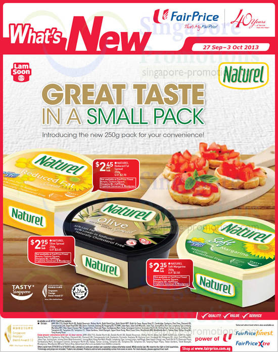 Naturel Spreads New 250g Pack