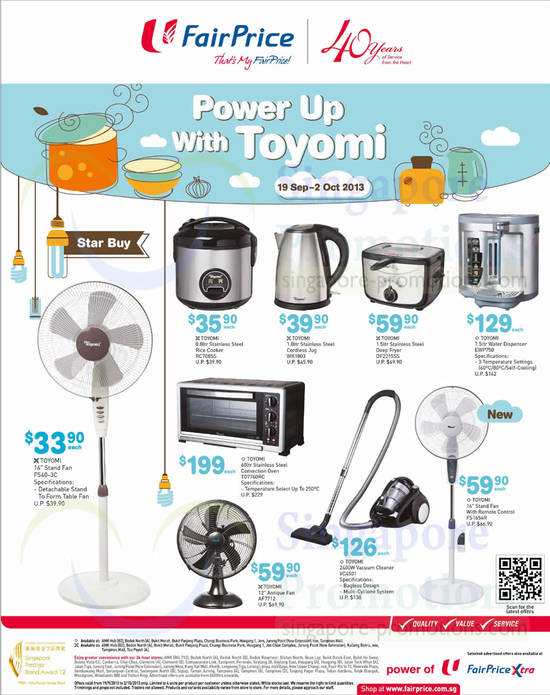 Toyomi, Deep Fryers, Water Dispensers, Ovens, Fans, Vacuum Cleaners