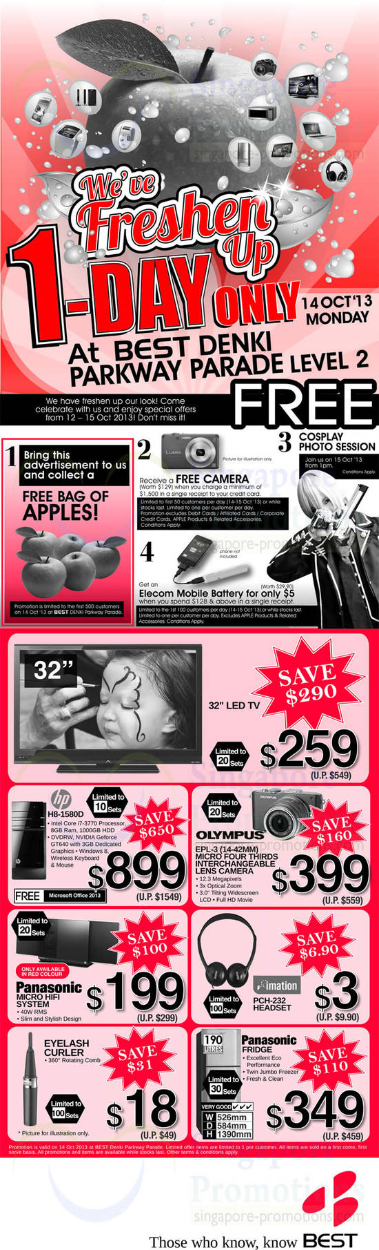 14 Oct Limited Offers, TV, Digital Cameras, Fridge, Headset