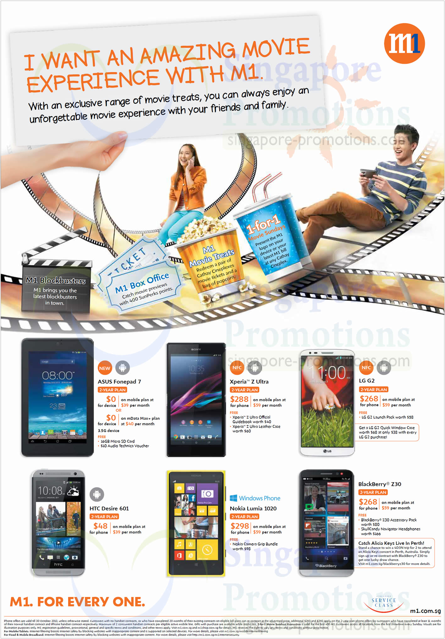 Featured image for M1 Smartphones, Tablets & Home/Mobile Broadband Offers 26 Oct - 1 Nov 2013