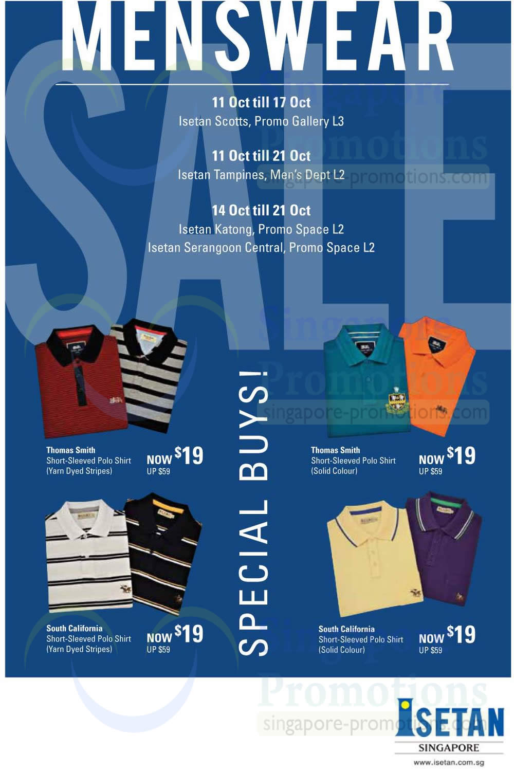 Featured image for Isetan Menswear Promo Offers @ Selected Outlets 11 - 21 Oct 2013