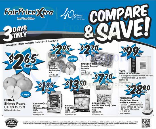 3 Days Only, Compare n Save, Taiyo Air Purifier, Panasonic Dect Phone